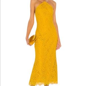 House of Harlow 1960 Rosaline dress in yellow. Size medium.